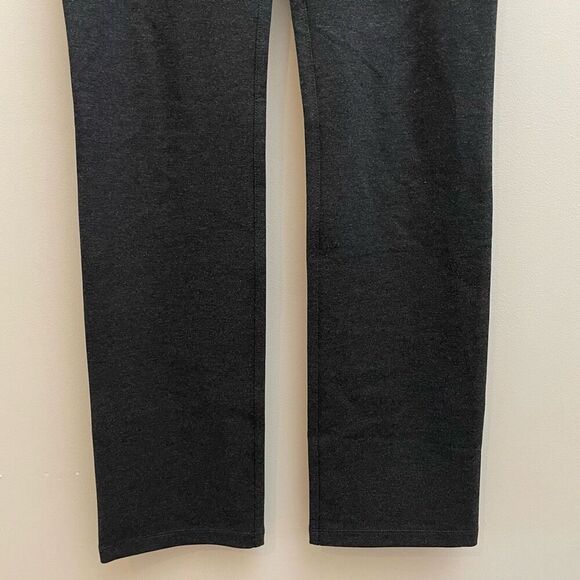 Betabrand Pants Women Small Dark Gray Charcoal Straight Leg Stretch Knit Pull On - Picture 3 of 10
